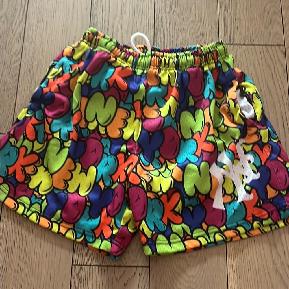 Colorful Graphic Print NYY and NYM Shorts